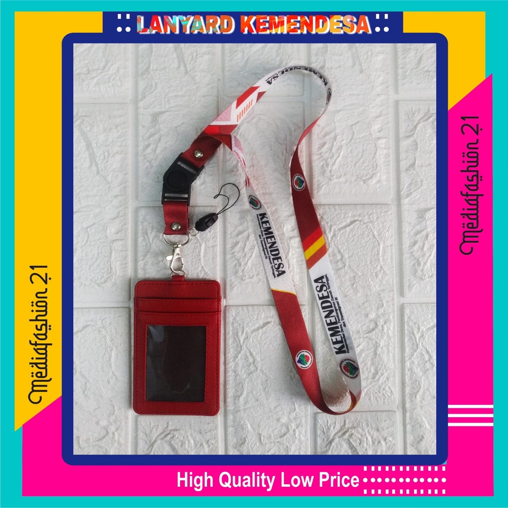 

KEMENDESA RI (Kementerian Desa, Pembangunan Daerah Tertinggal, dan Transmigrasi) Lanyard / Tali Gantungan ID Card - Free Strap ID, HP/Flashdisk