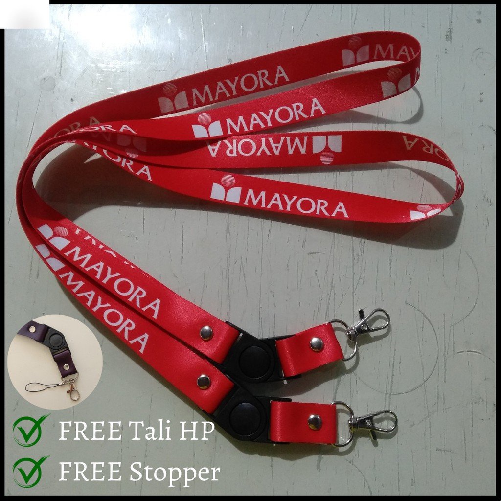 

[Mayora] Tali Lanyard Custom / Custom Lanyard Name Tag Staff / Keplek Karyawan