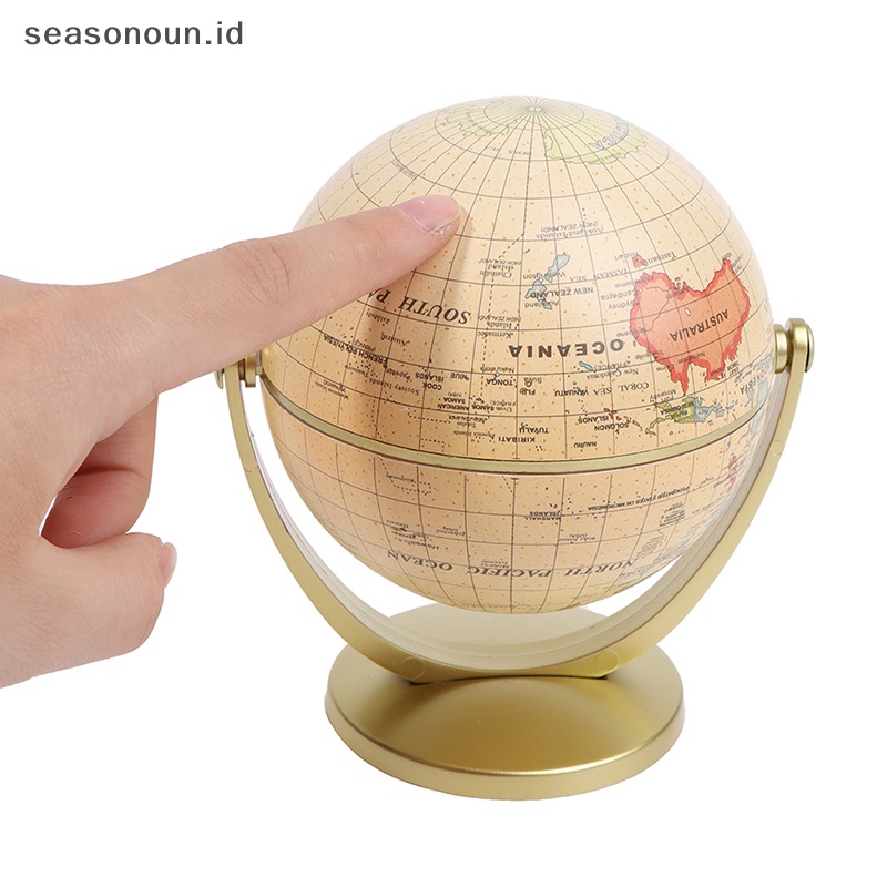 Seasonoun 360derajat Rotag World Globe Desktop Decor Pendidikan Geografi Sekolah Supplie.