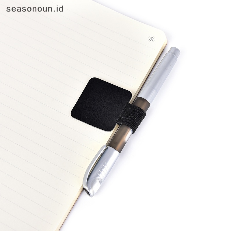 Seasonoun Self-adhesive PU Leather Pen Holder Klip Pen Traveller Notebook Diary Fitgs.