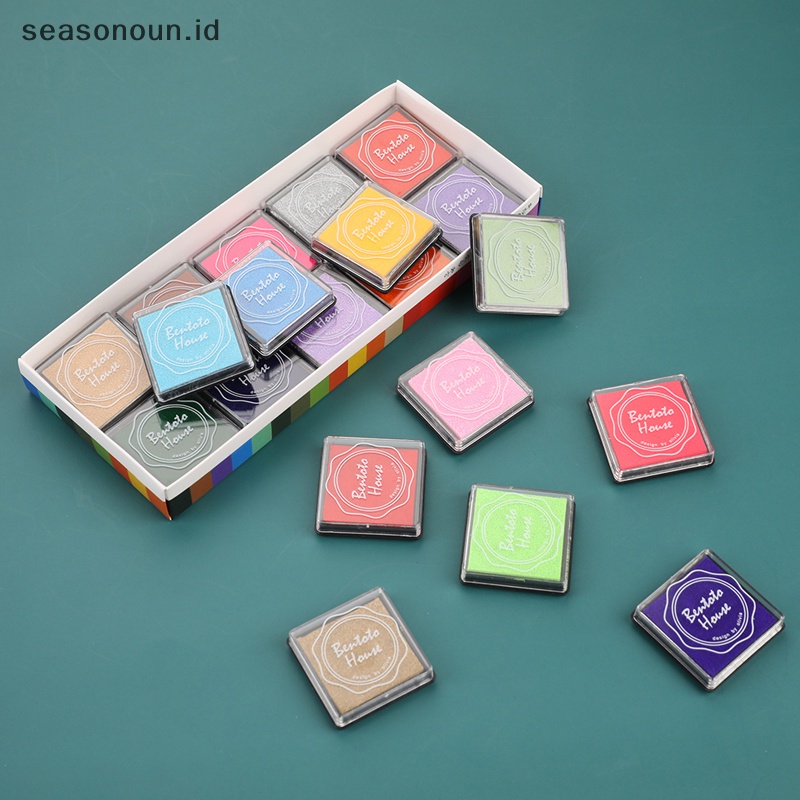 Seasonoun 20PCS Giant Ink Pads Multi-Warna Stamp Pads Untuk Kerajinan DIY Scrapbooking Ink Pad.