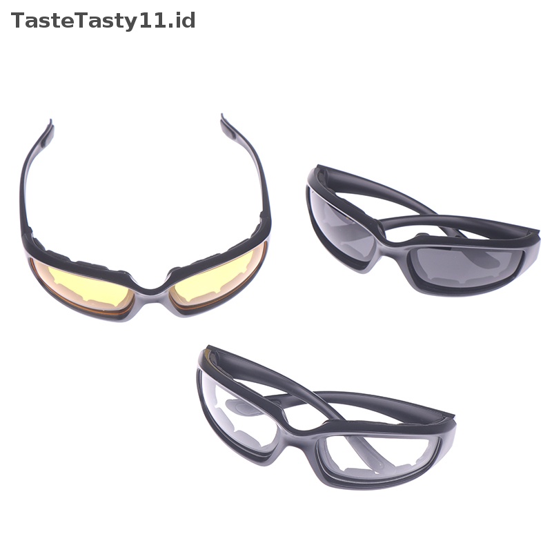 Tastetasty Kacamata Pelindung Motor Tahan Angin Tahan Debu Kaca Mata Bersepeda Goggles.