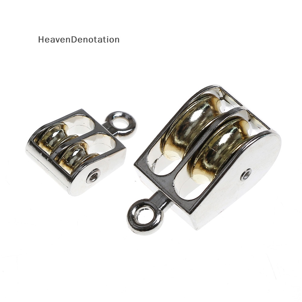 [HeavenDenotation] 36 /52 /75mm Metal sheave zinc alloy pulley Katrol mini Tunggal/Ganda Untuk diy HDV