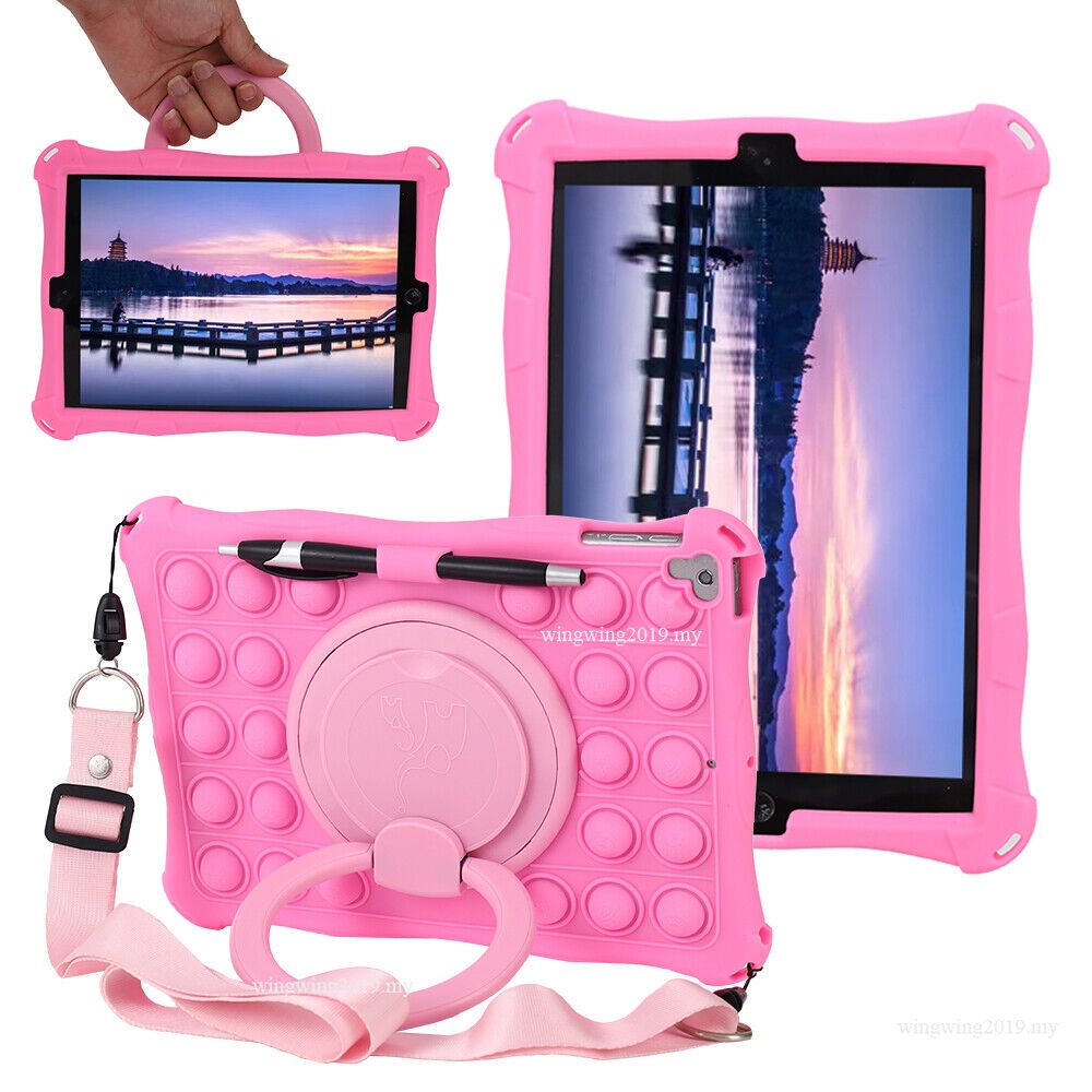 Untuk Ipad10 9 8 7 10.9 10.2 5th 6th Pro 9.7 Air 1 2 Silikon Fidgets Poppet Pop Case Smart Stand Cover