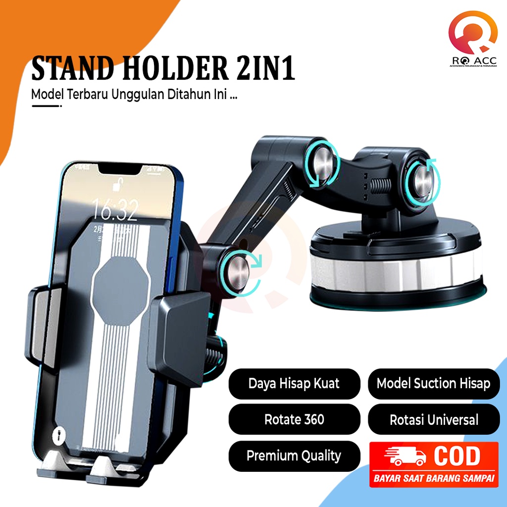 [RO ACC] NVN-CH19 PHONE STAND HOLDER TATAKAN PEGANGAN HP 2IN1