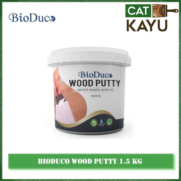Biopaint Dempul Cat Kayu Duco Putih 1,5kg BioDuco Wood Putty Water Base Pelarut Air
