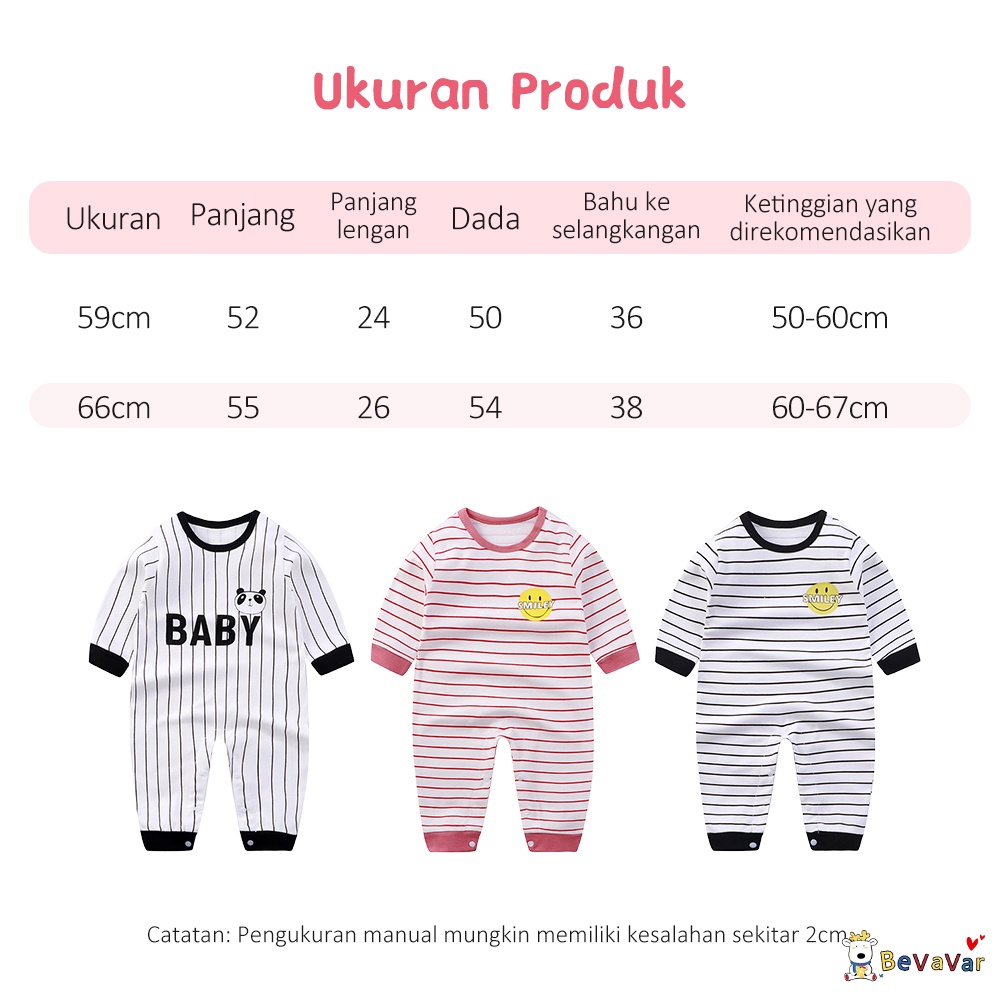 BEVAVAR Sleepsuit Romper Bayi Newborn/Jumper Bayi Lengan Panjang