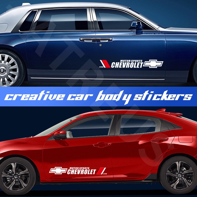 Chevrolet Stiker Mobil Auto Door Side Body Decor Decals Anti Gores Cover Lecet Untuk Spin Orlando Captiva Lova Zafira Trax Colorado Aveo Spark Aksesoris Dekorasi Mobil