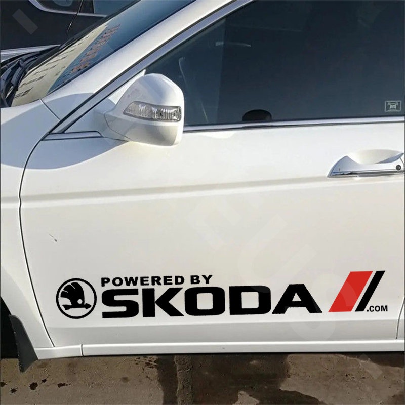 Skoda Stiker Mobil Auto Door Side Body Decor Decals Anti Gores Cover Lecet Untuk Skoda Rapid Kodiaq Octavia 2 3 Fabia Karoq Superb Aksesoris Dekorasi Mobil