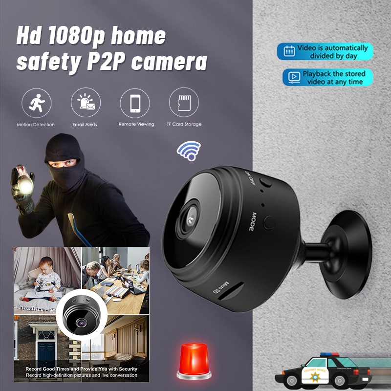 【COD】Wireless A9 Mini Camera Wifi HD1080P Smart CCTV Wireless Kamera  IP Camera Wifi CCTV Spy Camera Wireless Camera Surveillance Camera