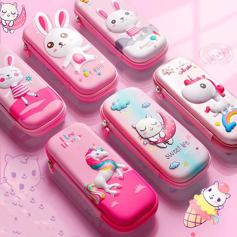 

Kotak Pensil Pola Kartun 3D/Temtempat Pensil Kartun/Pat Pensil Aesthetic