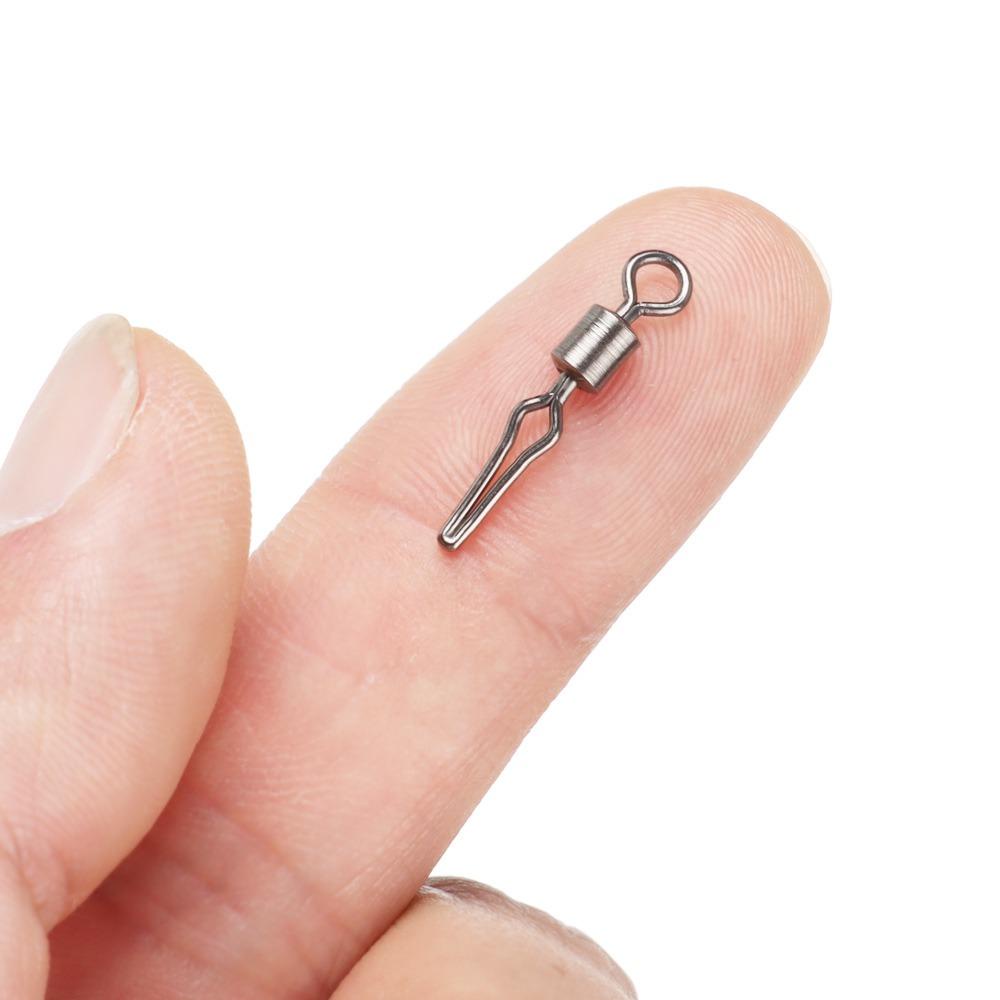 Lanfy Putar Dengan Klip Garis Samping 100pcs Kekuatan Penarikan Kuat Gaya Amerika Sub Penjepit Aksesoris Dengan Snap Rotating Swivel Fishline Clamp
