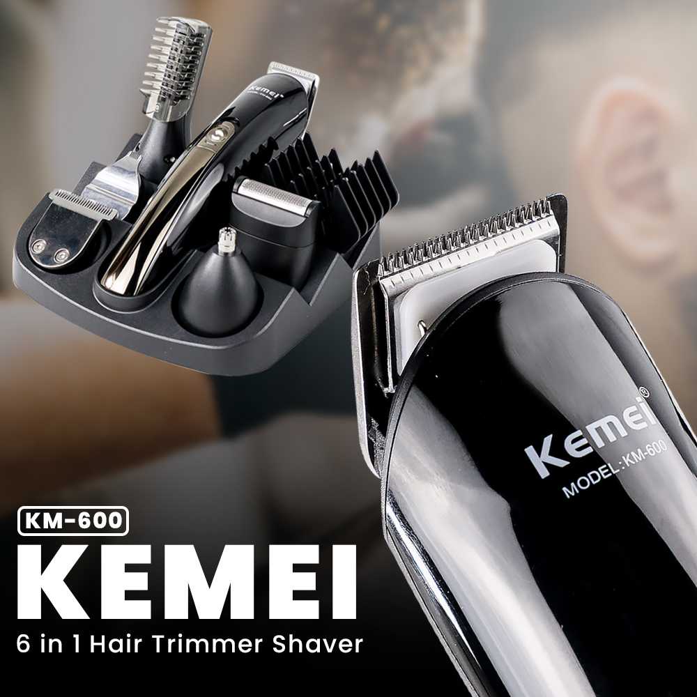 Kemei Alat Cukur Elektrik 6 in 1 Hair Trimmer Shaver - KM-600