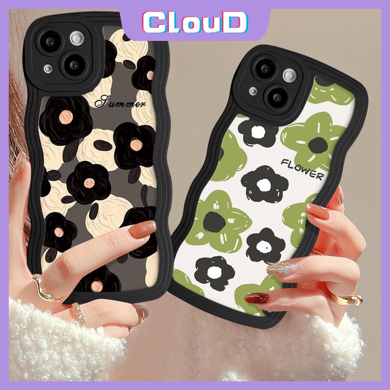 Case Bunga Lukisan Cat Minyak Untuk Redmi 9A 9 10 12C 10C 9T A1 10A 9C A1+Redmi Note11 9s 10s 11s 10 8 9 Pro POCO M3 X3 NFC Pro Mi 11T Pro Wavy Edge Summer Fresh Flower Lembut Sarung