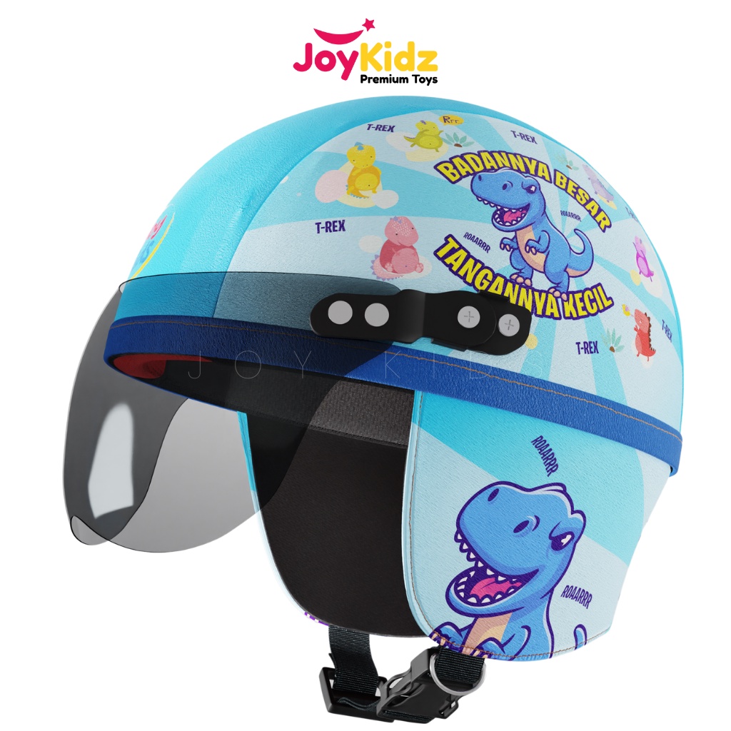 Helm Anak Retro 1 2 3 4 5 Tahun Motif Dinosaurus Cewek Cowok Lucu Ringan