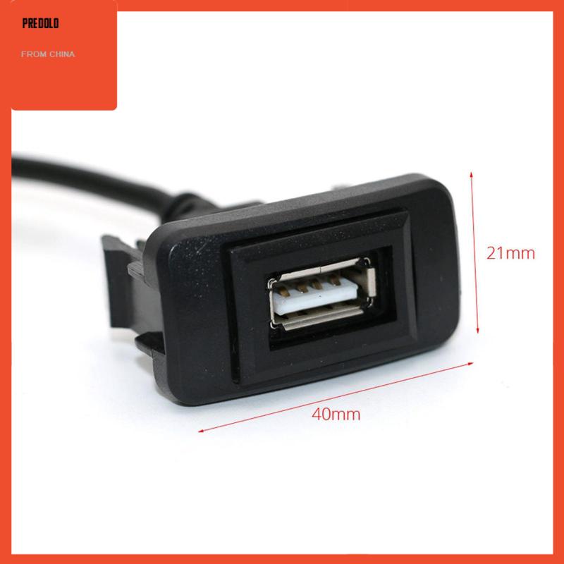 [Predolo] Flush Dashboard Mobil USB 2.0 Port Panel Mount Aksesori