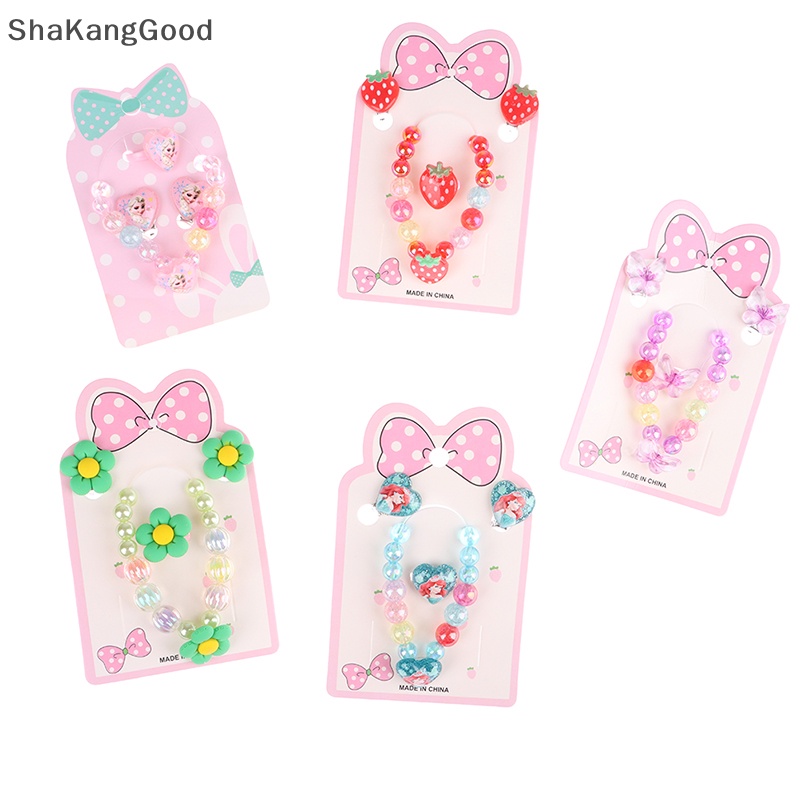 Gelang Anak Selip Ear Clip Ring Set Princess Gelang Ornamen Anak SKK