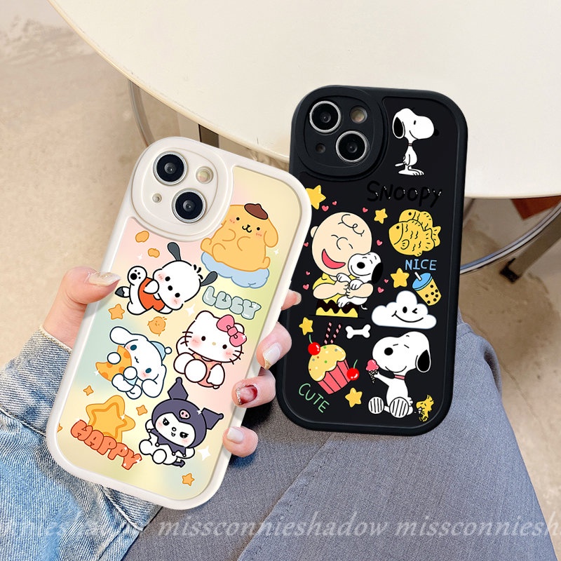 IPHONE Case Kompatibel Untuk Iphone7 8 6s 6plus XS X Max11 14 12 13 Pro Max 7Plus XR SE 2020 Kartun Yang Indah Snoopy Hello Kitty Toy Story Lembut Shockproof Cover