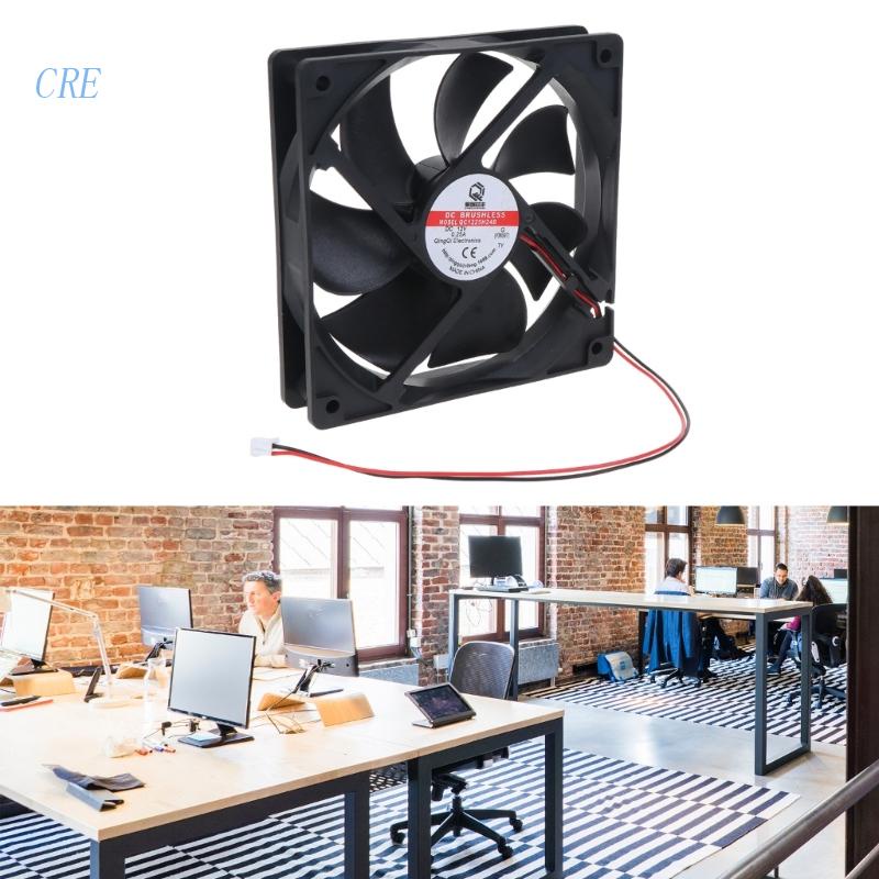 Cre 12025 Cooling Fan 12V PC Komputer Part Brushless Cooling Fan Radiator Pendingin 120x120x25mm Kipas Angin Tenang Aksesori 12 cm