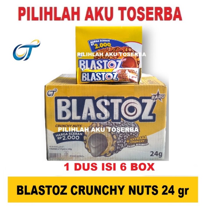 BLASTOZ CRUNCHY NUTS REGULAR PACK - ( HARGA 1 DUS )