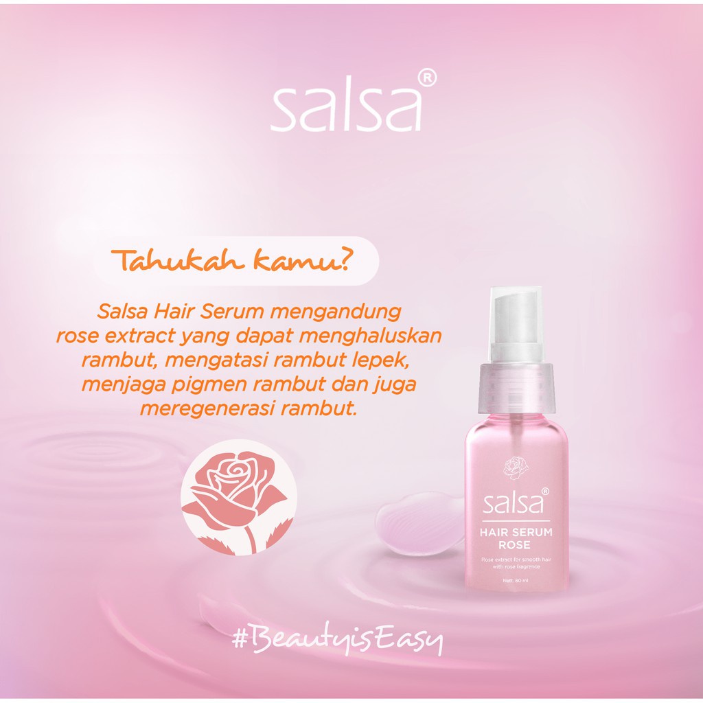 SALSA Hair Serum Perfum Spray Rose / Keratin / Growth 80ml - Serum Perawatan Rambut Original BPOM