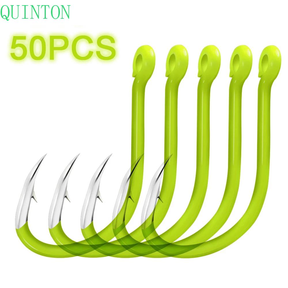 Kait Pancing QUINTON 50pcs Aksesoris Memancing Ikan Gurame Carbon Steel #11 / #12 / #Fishhooks Sea Tackle Isi 13pcs