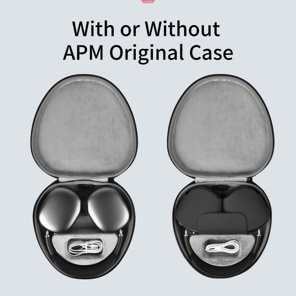 Wiwu Tahan Air Smart Case Untuk Airpods Max Dengan Daya Tetap Membawa Tas Untuk Airpods Max Model Tidur Headphone Case Pelindung [ZXL]