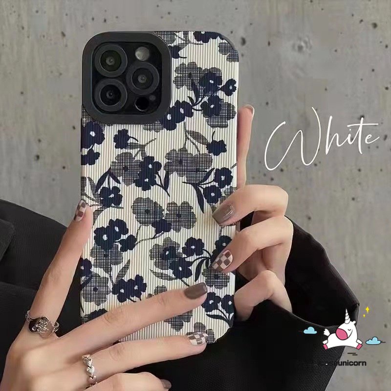 IPHONE Luxury Retro Hijau Ringer Lattice Shockproof Case Kompatibel Untuk Iphone11 13 XR 12 14 Pro 7Plus Max7 8 Plus X XS MAX Retro Flowers Trendi Merek D.I.O.R Lembut Tekstur Kulit Cover