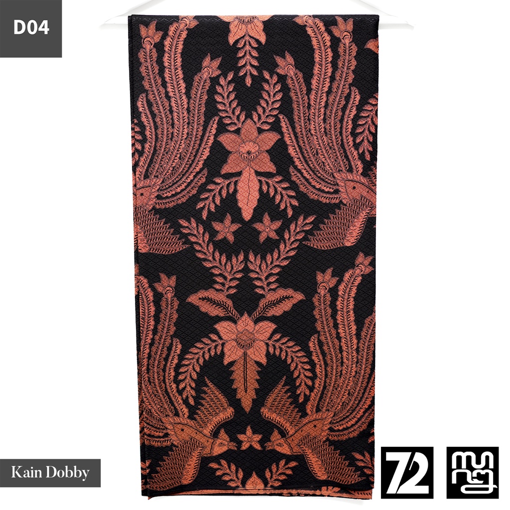 BAHAN BATIK PREMIUM Dobby Dobi Dobbi Dolbi Motif Burung Warna Hitam Merah 723658 Cap 72 Jarik Jarit Samping Kebat Panjang Batik Dobby Modern Premium Bahan Seragam Batik Pernikahan Kantor Keluarga Murah Kamen Jadi Batik Bali Lembaran