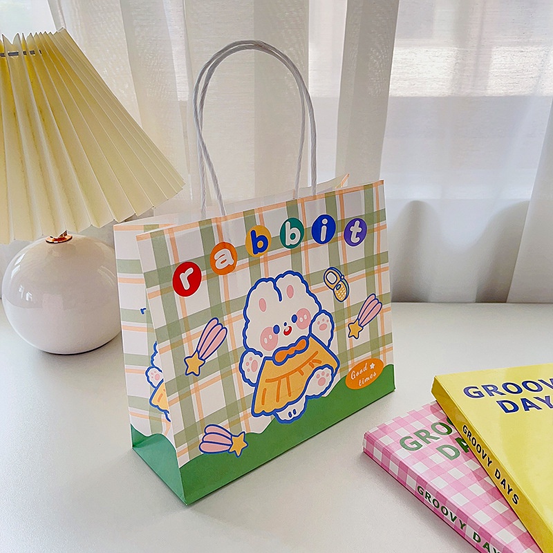 Paperbag Bear Bunny aesthetic / tas kado aesthetic beruang bunny lucu goodiebag souvenir kawaii