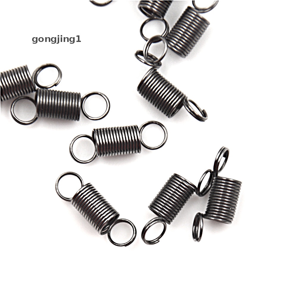 Ggg 10PCS Pegas Ketegangan Kecil Stainless Steel 15mm Dengan Kait Untuk Tarik ID Mainan DIY