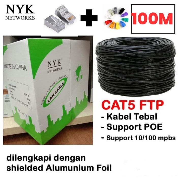 NYK Kabel Lan FTP Cat5E NYK Outdoor METERAN 100 METER