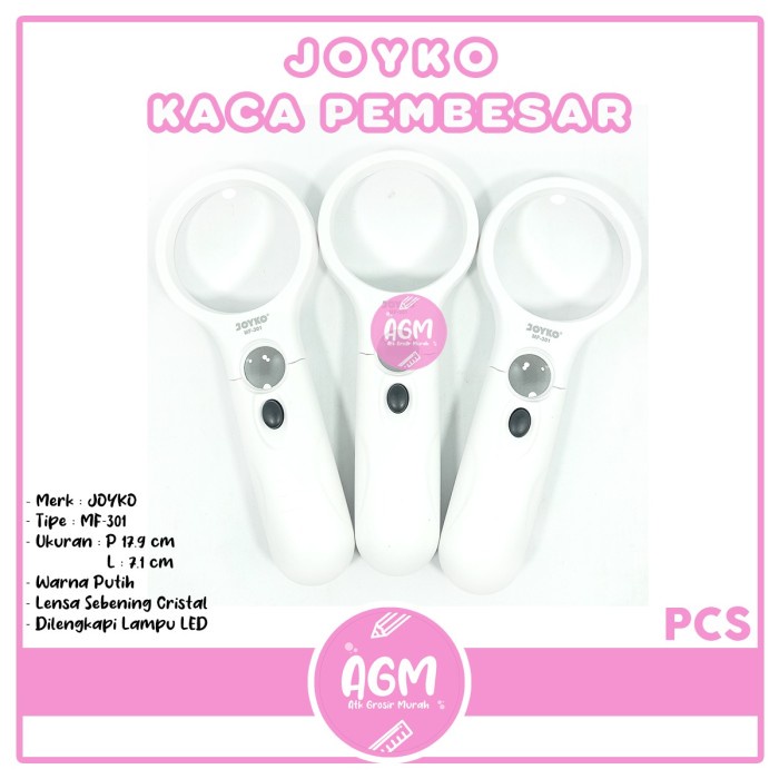 

JOYKO - Kaca Pembesar Tipe MF-301 Putih Dijual - Per Pcs