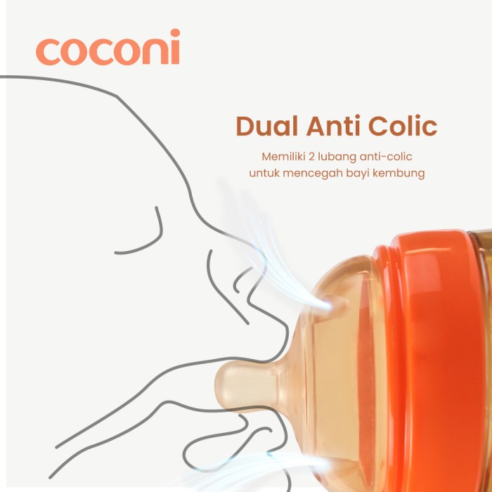 COCONI Ultra Wide Neck Baby Silicone Bottle | Botol Silicone