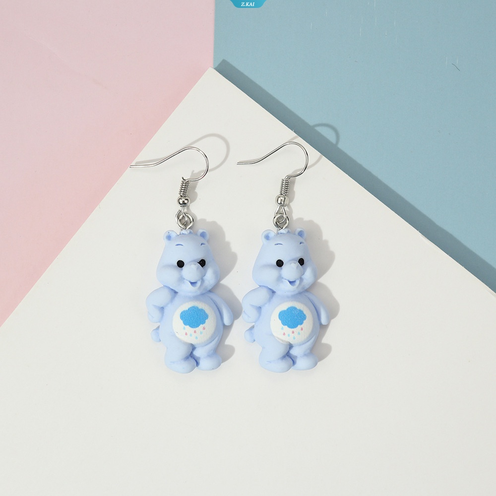 Mode Baru Resin Gummy Bear Menjuntai Anting-Anting Kartun Hewan Teddy Bear Anting Kreatif Drop Perhiasan Hadiah [ZK]