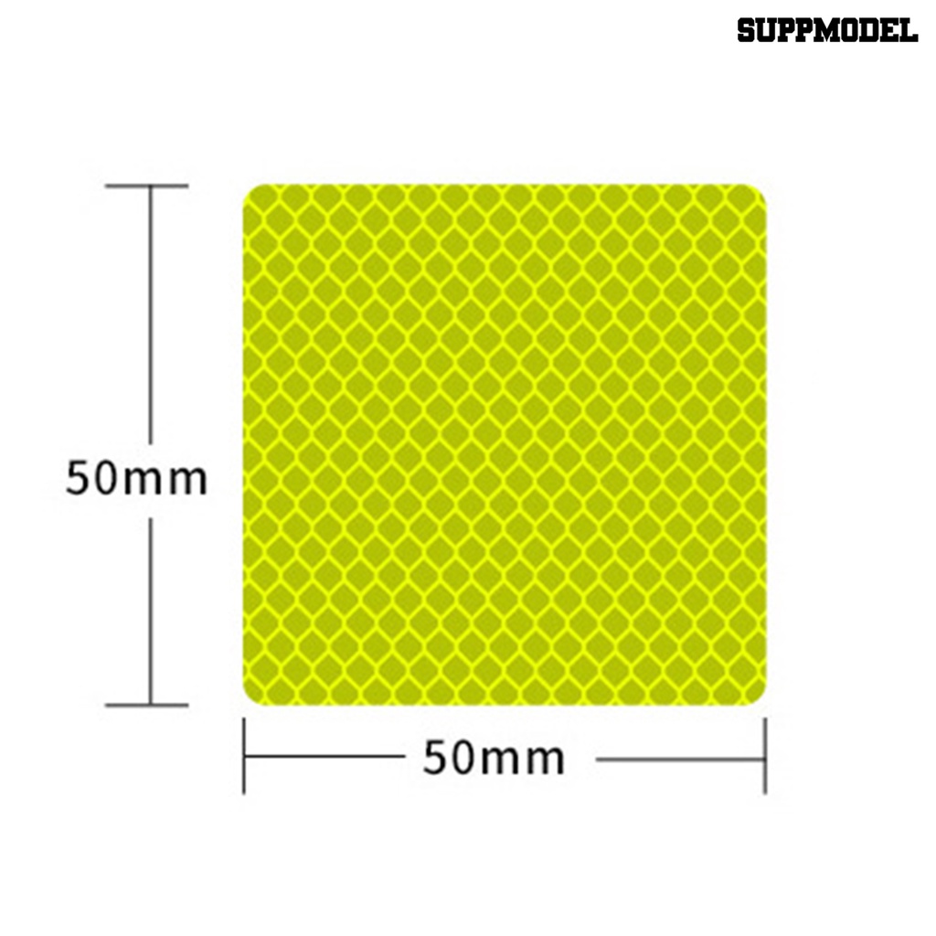 [SM Auto] 10Pcs Stiker Reflektif Bentuk Persegi Tahan Air Ditempel Kencang Stiker Reflektif Dekoratif Untuk Sepeda