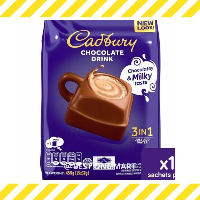 

[MS] Cadbury Hot Chocolate Drink 3in1 3 in 1 / Minuman Cokelat Panas