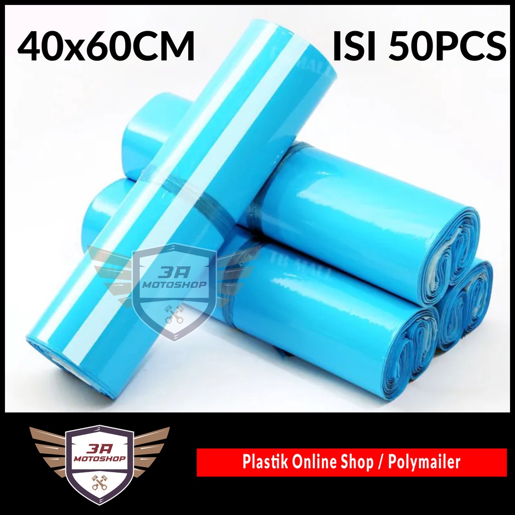 Plastik Packing Online Shop / Polymailer LDPE 40x60CM Biru Muda