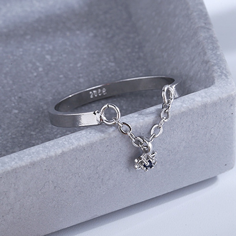Baru Korea Perak Bintang Cincin Untuk Wanita Zirkon Mengkilap Bintang Cincin Terbuka Yang Dapat Disesuaikan Sederhana Trendi Cincin Aksesoris Perhiasan Hadiah