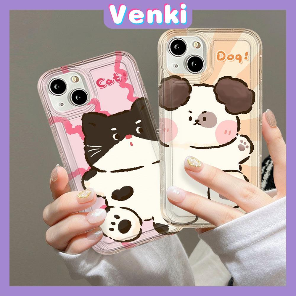 VENKI - For iPhone 11 Case Clear Phone Case TPU Soft Case Airbag Shockproof Protection Camera Cute Kitten Puppy Compatible with iPhone 14 13 Pro Max iPhone 12 Pro Max XR XS  8Plus