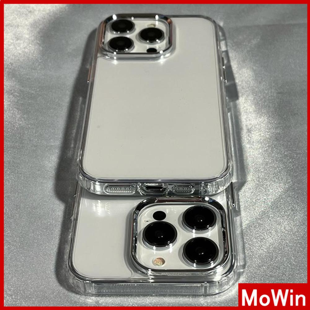 Casing Untuk iPhone Case Mewah Plating Lensa Soft Case TPU Perlindungan Kamera Clear Case Sederhana Bisnis Kompatibel dengan iPhone 14 Pro Max 13 Pro Max 12 Pro Max 11 Xr Xs Max 7Plus 6SPlus