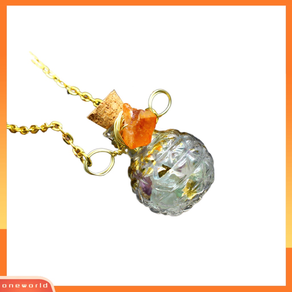 [ONE] Liontin Kalung Berkesan Geometris Buatan Tangan Warna Halus Kepribadian Dekorasi Tahan Luntur Batu Alam Berharap Botol Pesona Kalung Perhiasan Aksesori