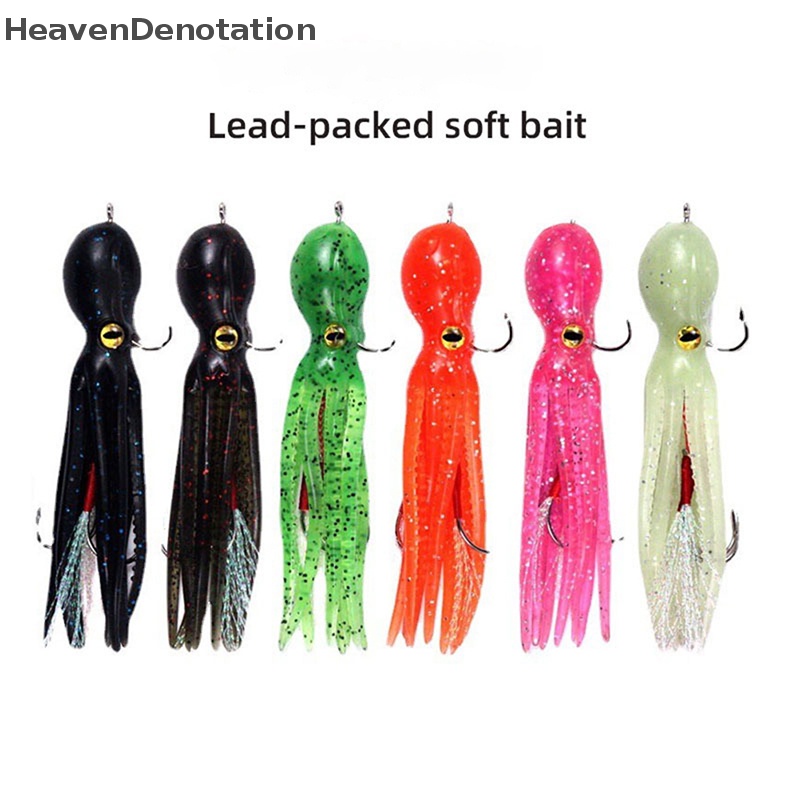 [HeavenDenotation] 21g /11cm Rok Cumi Memancing Umpan Lembut Buatan Air Asin Laut Lure Tackle Pesca Fishing Tackle Double Sharp Hook Assist Rig HDV
