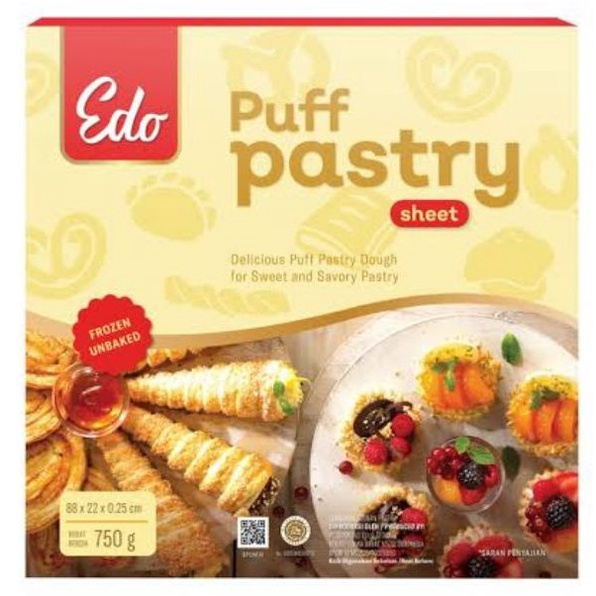 

Edo Puff Pastry (bahan kue) 750gr