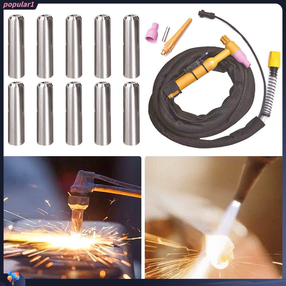 Populer 10pcs Tungsten Electrode Klip Solder Perlengkapan Tukang Las Perakitan Welding Aksesori Untuk QS/QQ300A