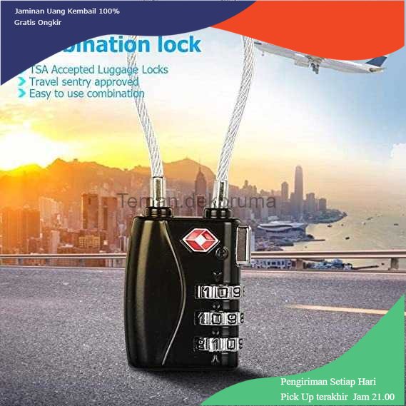 TD - DPR CoolCell Gembok Koper Angka 3 Digit Suitcase Password TSA Lock - TSA-719