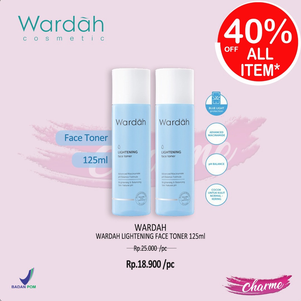 (READY & ORI) Wardah Lightening Face Toner 125ml BPOM