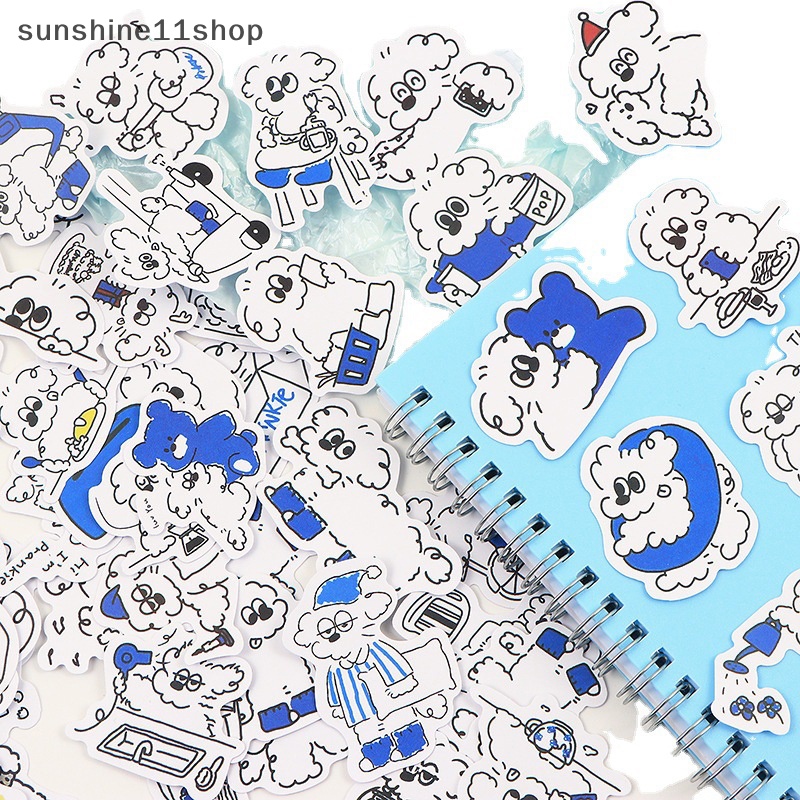 Sho 60PCS Stiker Anjing Lucu Kawaii Vintage Untuk DIY Anak Kamar Tidur Notebook Bagasi Motor Laptop Kulkas Decals Graffiti N