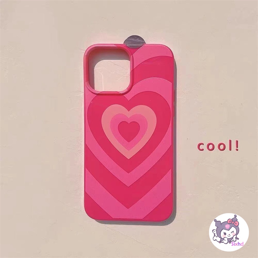 IPHONE Kompatibel Untuk Iphone14 13 12 11 Pro Max SE 2020 X Xr Xs Max8 7 6Plus Silikon Ins Pink Love Cute Heart Phone Case Lembut Anti Jatuh Pelindung TPU Cover