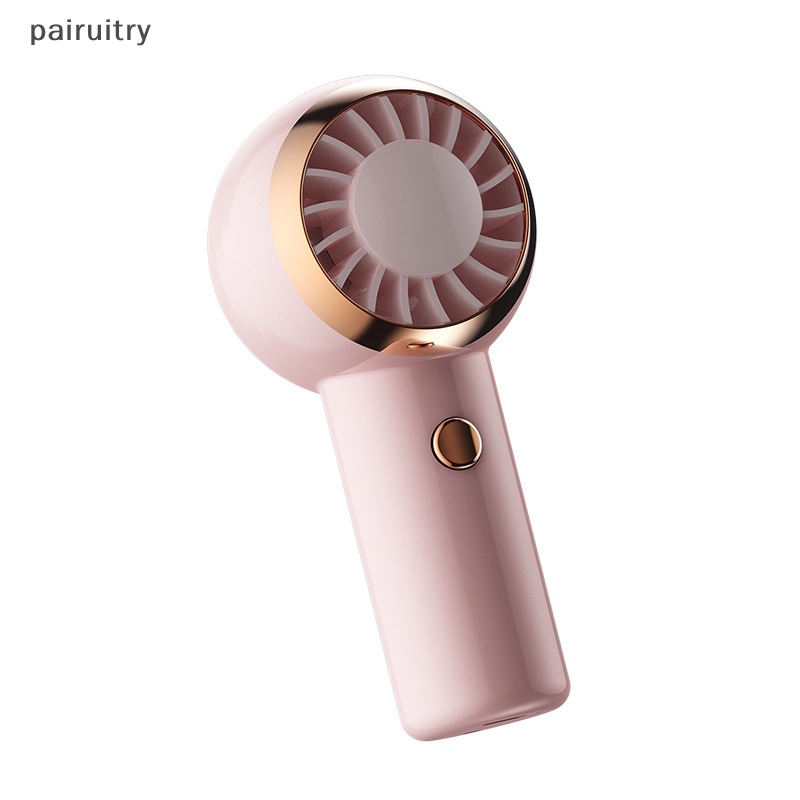 Prt Kipas Angin Warna Portabel Genggam Tenang USB Kecil 500mah Rechargeable Mini Neck Fan Untuk Asrama Mahasiswa Kantor Kipas Tangan Luar Ruangan PRT
